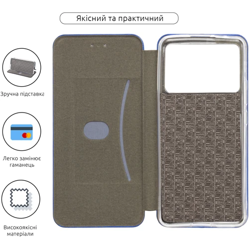 Чехол для телефонов ArmorStandart G-Case Blue for Xiaomi Poco X6 Pro 5G (ARM73369): Тип чехол-книжка