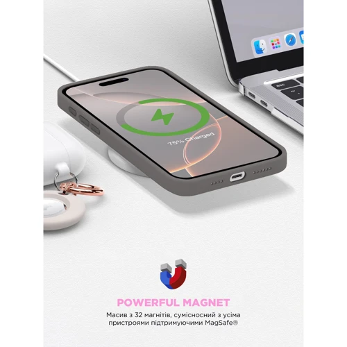 Чехол для iPhone ArmorStandart ICON2 MagSafe Stone Grey for iPhone 16 Pro Max (ARM81321) фото 8