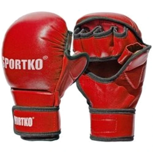 Перчатки SportKo с открытыми пальцами ПК7 КОЖА