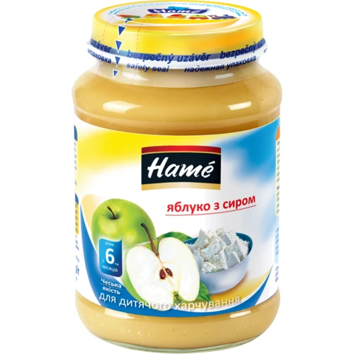 Пюре Hame яблоко с творогом 190 г (8595139702786)