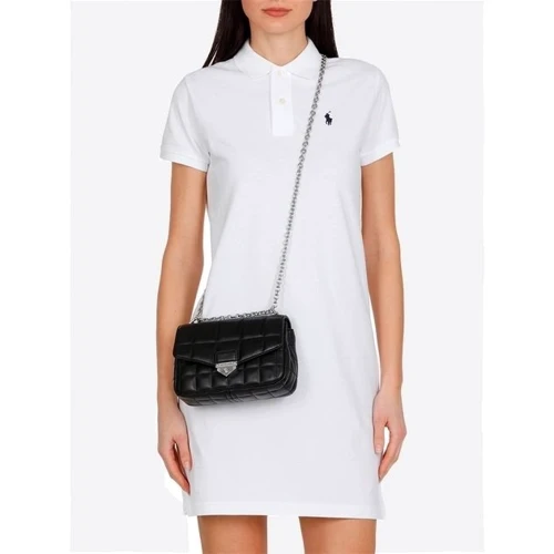 Жіноча сумка крос боді Michael Kors SM CHAIN SHLDR чорна (30H0S1SL1T001): Фактура Стеганая, Матовая