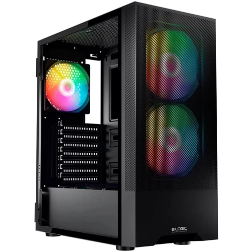 Корпус Logic concept ARYA MESH+GLASS ARGB fans 2x140mm+1x120mm BLACK (AT-ARYA-10-000000-0002)