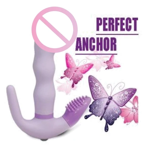 Вибратор для тройной стимуляции Perfect Anchor, 15х3 см