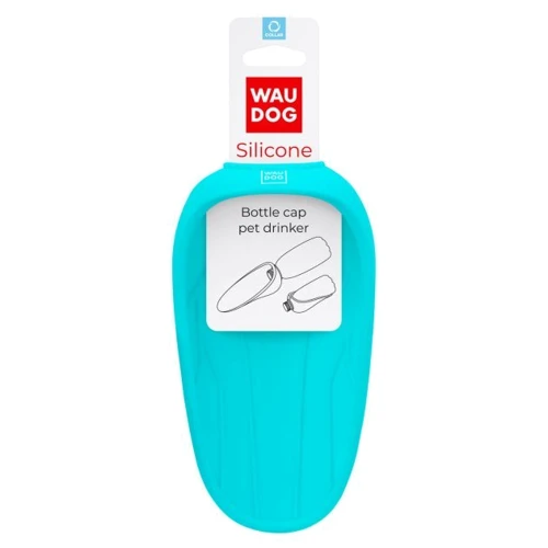 Поилка-насадка на бутылку WAUDOG Silicone 165х90 мм голубая (50772)