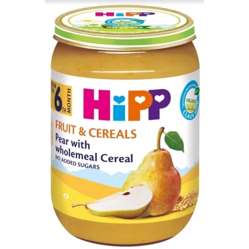 Пюре HIPP зерновая каша с грушами, 190г (9062300133940)