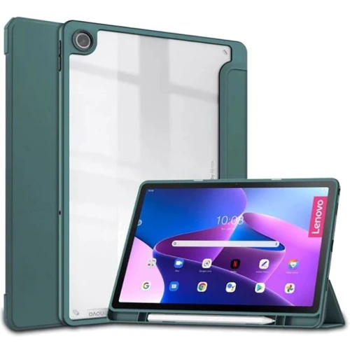 Аксессуар для планшетных ПК BeCover Case Book Soft Edge with Pencil mount Dark Green for Lenovo Tab M10 Plus TB-125F (3rd Gen)/K10 Pro TB-226 10.61" (708368): Цвет зеленый
