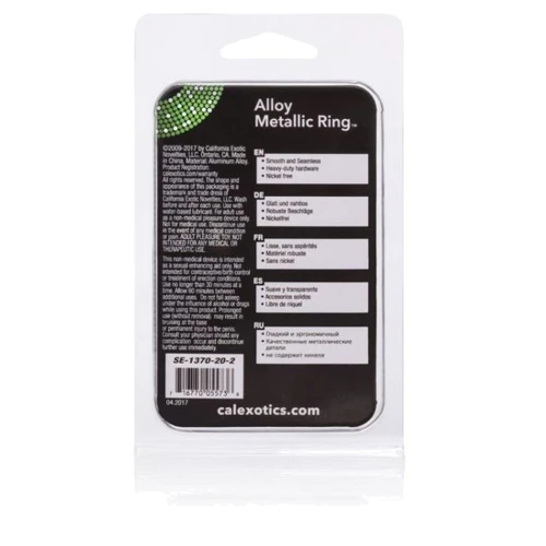 CalExotics Alloy Metallic Ring - Large металлическое эрекционное кольцо, 4 см