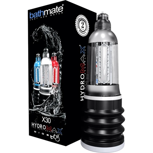 Гидропомпа для увеличения члена Bathmate - Hydromax X30 Wide Boy, 22x6 см, прозрачный