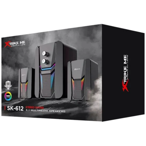 Акустична система Xtrike Me SK-612 11W LED USB Black: Вихідна потужність сабвуфера 5 Вт