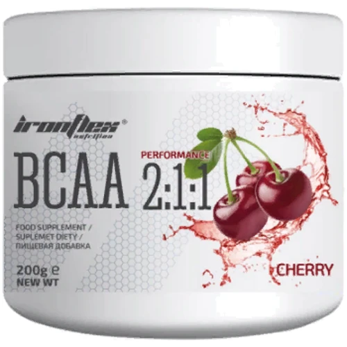 Аминокислота для спорта IronFlex BCAA 2-1-1 Performance 200 g /40 servings/ Cherry