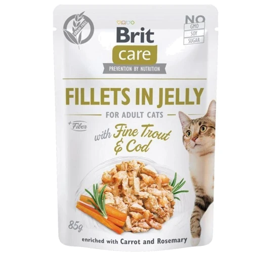 Brit Care Adult Cat Fillets in Jelly with Trout&Cod pouch 85 г