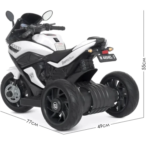 Дитячий електромотоцикл 3 колісний Bambi Racer білий (M 4454EL-1): Матеріал коліс EVA