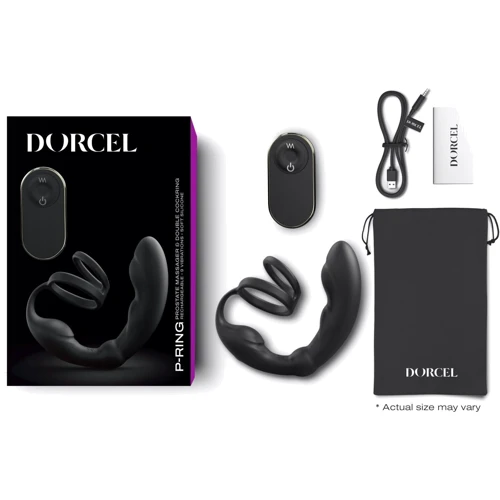 Массажер простаты Dorcel P-Ring с эрекционным кольцом и пультом ДУ