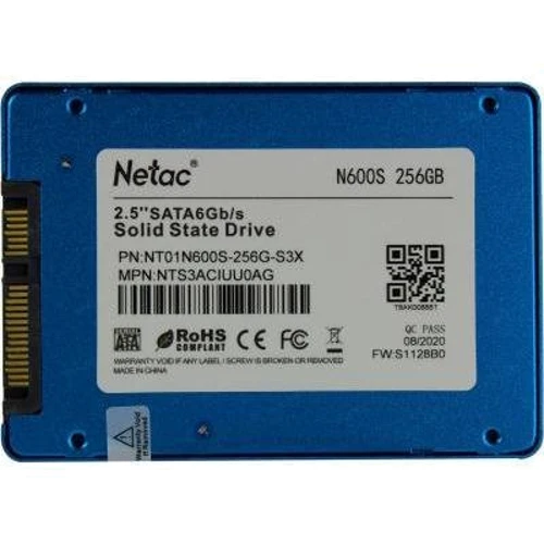 Netac N600S 256 GB (NT01N600S-256G-S3X): Форм-фактор 2.5"