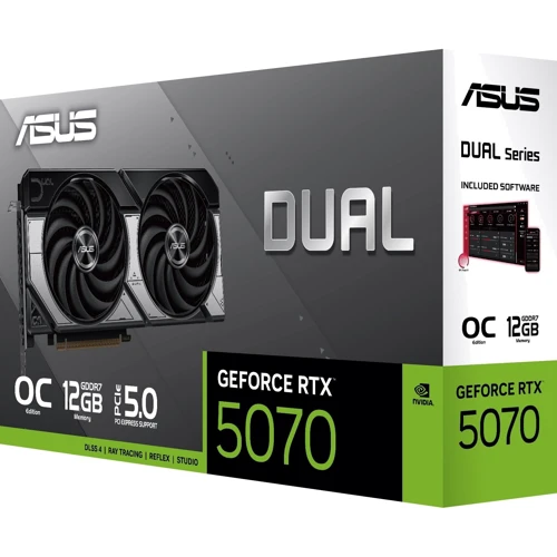 Видеокарта ASUS Dual GeForce RTX 5070 12GB GDDR7 OC Edition (DUAL-RTX5070-O12G)