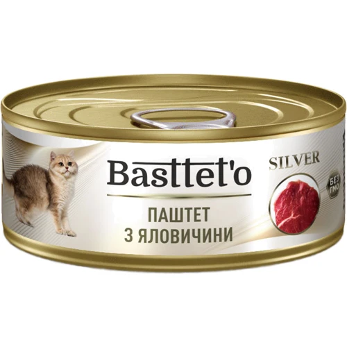 Паштет для котов Basttet`O SILVER с говядиной