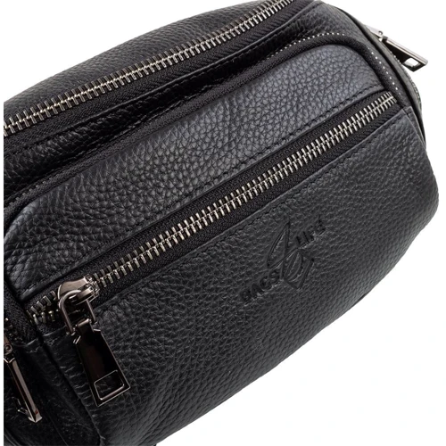 Мужская поясная сумка Vito Torelli черная (VT-6585-black): Застежка Молния
