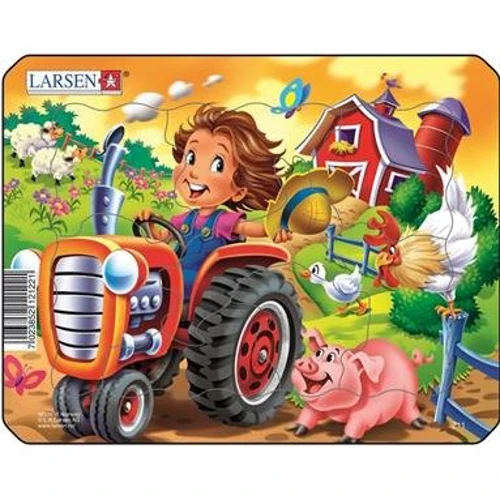 Пазл-вкладиш Larsen "Ферма. Маленький тракторист", серія МІНІ (Z11-2): Виробник Larsen