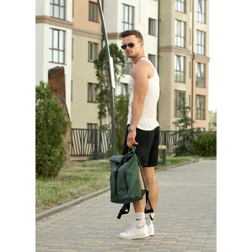 Мужской рюкзак Sambag RollTop LZT зеленый (24208007): Фактура Гладкая, Матовая
