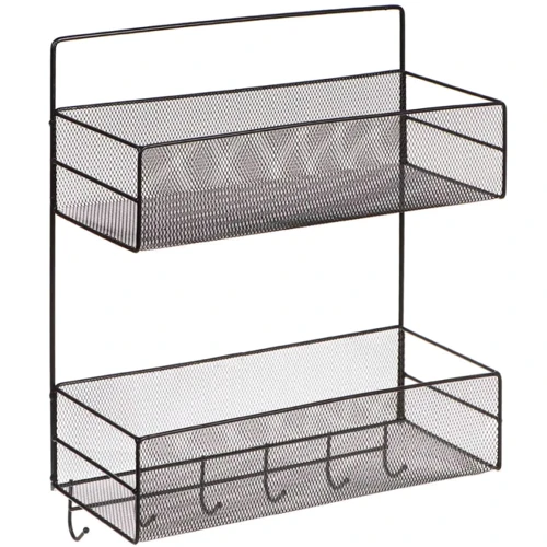 Полка настенная Stenson 36х15х44.5 см (TD01335-L black)