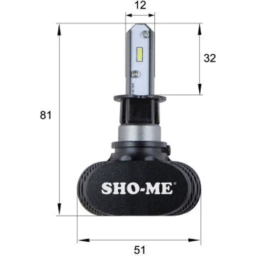 LED лампи Sho-Me G8.2 H3 6000K 24W: Колір світіння білий