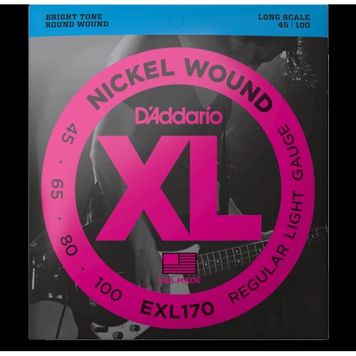 Струна для гитар Набор струн D'addario EXL170 XL Nickel Wound Bass Regular Light (45-100)