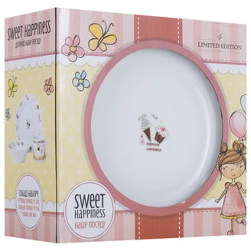 Дитячий посуд Limited Edition SWEET HAPPINESS Набір 3 предмета (D150405)
