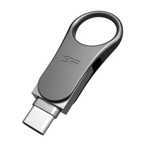 USB-флешка Silicon Power 128GB DriveMobile C80 USB 3.1 + Type-C Silver (SP128GBUC3C80V1S)