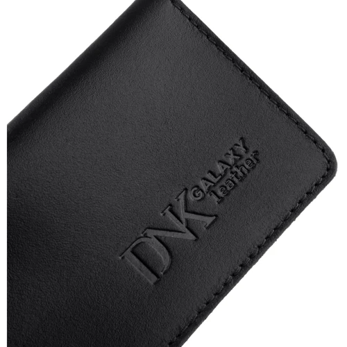 Чоловіча обкладинка для ID-паспорта DNK Leather чорна (DNK-mini-oknoR-colJ): Формат гаманця Вертикальный
