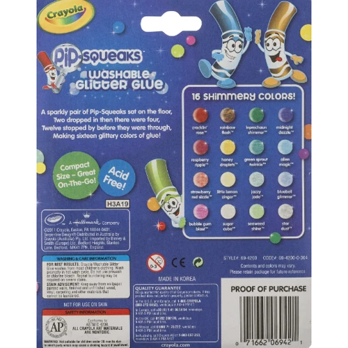 Декоративный липкий 3D маркер Crayola с блестками (washable) 16 шт. (69-4200): Вид Рисование
