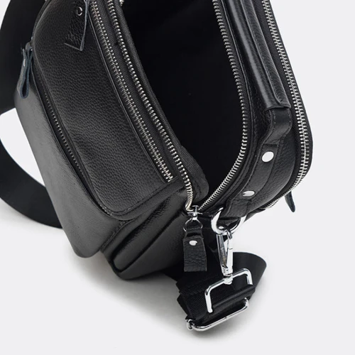 Мужская сумка через плечо Keizer черная (K18209bl-black): Тип ручки Плечевой ремень, Короткая ручка