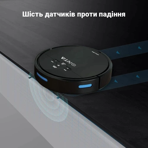 Робот уборщик Onta D2-001 Black: Дополнительно Обнаружение препятствий, Искусственнный интеллект, Умный, Две щетки, Адаптация под тип поверхности, Автоматическая подзарядка, Автономные