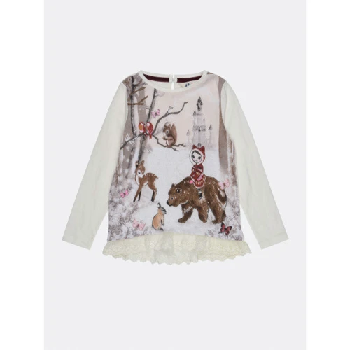 Лонгслив H&M 511-2404954 98-104 см белый