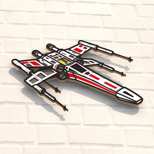 Дерев'яна картина-розмальовка Wortex Woods Винищувач X-wing 35х24 (3DP40005): Вид Рисование