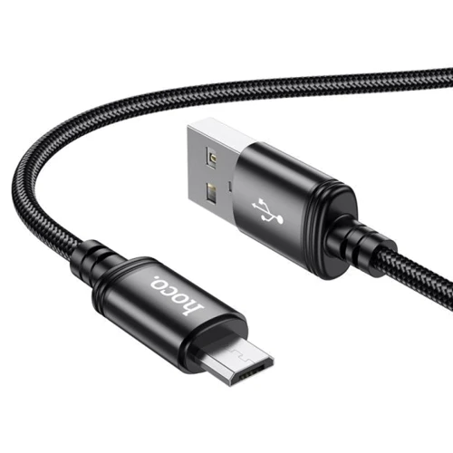 Кабель Hoco USB Cable to MicroUSB X89 Wind 2.4A 1m Black