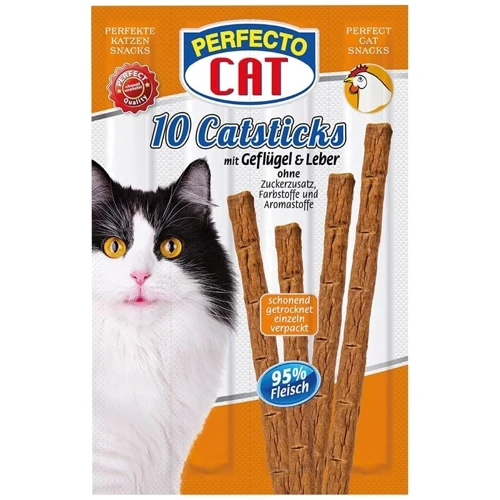 Ласощі для котів Perfecto Cat Палички птах-печінка 10 шт (353)
