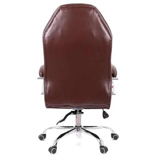 Крісло АКЛАС Альваро ANF Коричневий (PU Dark Brown): Оснащення З хрестовиною, З коліщатками, підлокітники