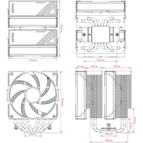 Кулер ID-COOLING Frozn A620 Black: Регулювання оборотів широтно-импульсная модуляция (PWM)