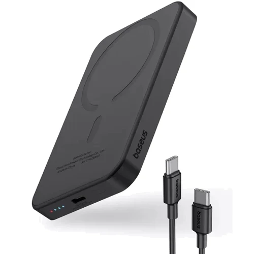Внешний аккумулятор Baseus Power Bank 5000mAh Magnetic Wireless 20W Black (P10022107113-00) фото 7