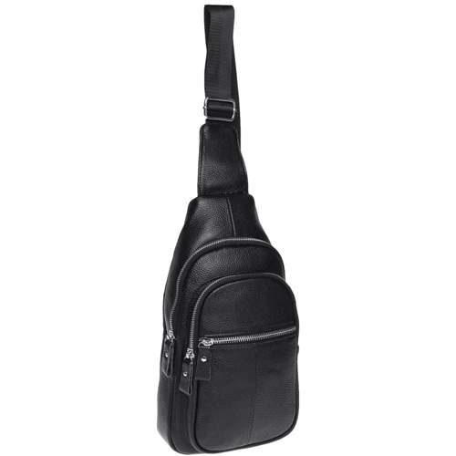Чоловіча сумка-слінг Borsa Leather чорна (K15060-black): Країна виробник Тайвань