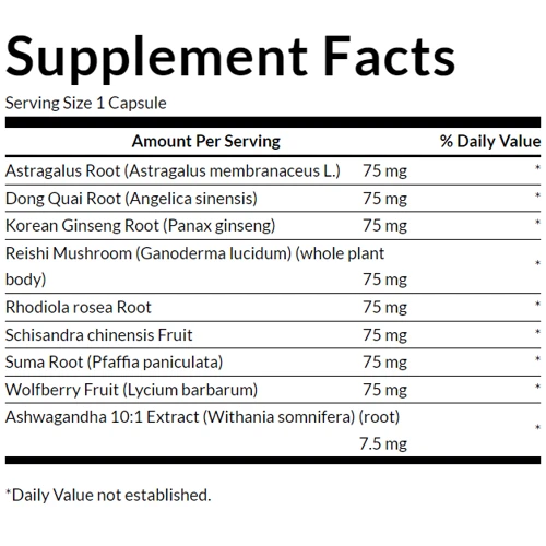 Бустер тестостерону Swanson Adaptogenic Herbal Complex (Rhodiola Ashwagandha Ginseng) Адаптогенний трав'яний комплекс 60 капсул