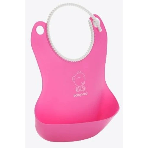 Силиконовый фартук Babyhood для кормления розовый (BH-401P)