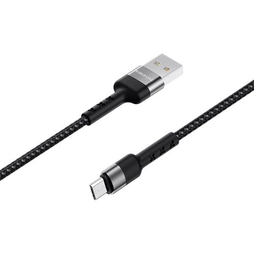 Кабель Borofone USB Cable to Micro USB Advantage 1m Black (BX34): Тип USB-C - microUSB