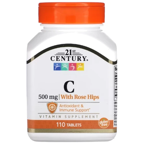 21st Century Vitamin C with Rose Hips Вітамін С із шипшиною 500 мг 110 таблеток