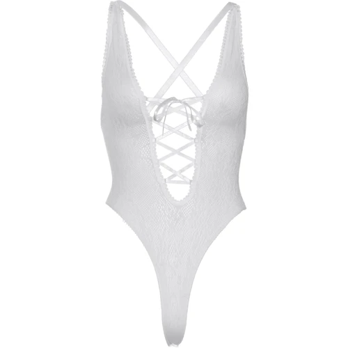 Кружевной тедди Leg Avenue OS White