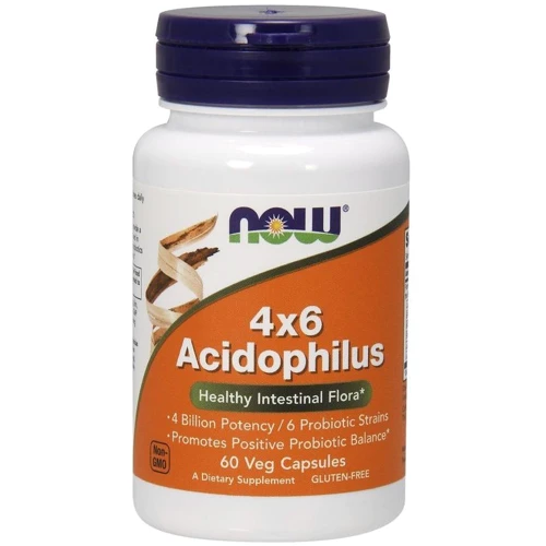 NOW Foods Acidophilus 4X6 60 veg caps (Пробиотики)