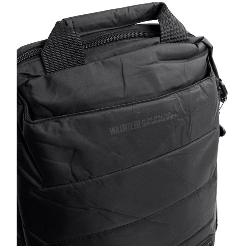 Мужская сумка через плечо Volunteer (VT-1713-04-black): Застежка Молния