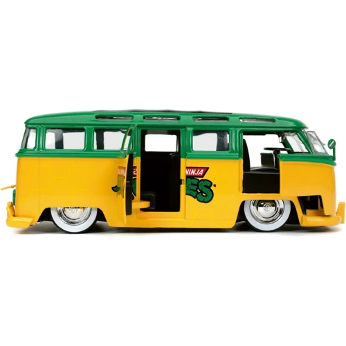 Машинка металлическая Jada Volkswagen микроавтобус (1963) Черепашки-ниндзя с фигуркой Леонардо, масштаб 1:24 (253285000)