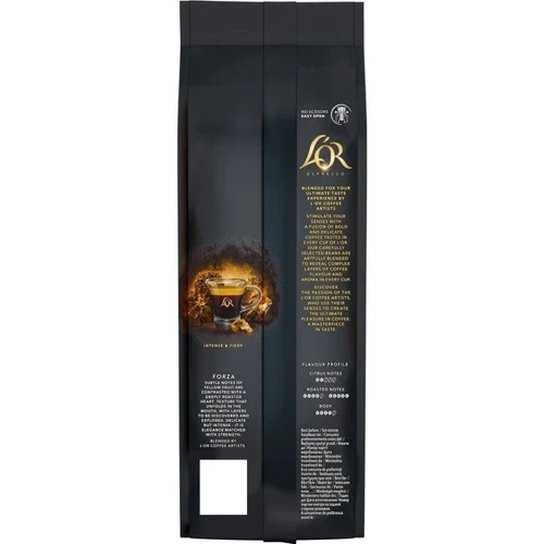 Кофе в зернах L'OR Espresso Forza 100% Арабика 500 г (8711000324141): Вес нетто 500 г