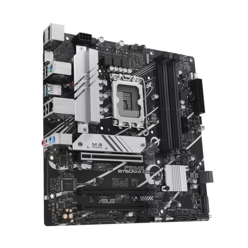 ASUS PRIME B760M-A D4-CSM: Роз'єми на задній панелі USB 3.2 Gen 2, USB 2.0, DisplayPort, HDMI, Ethernet RJ-45